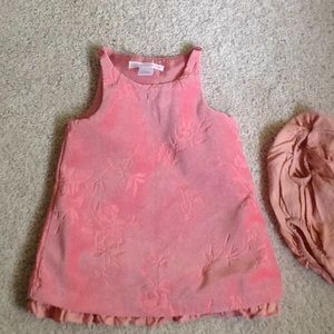 Janie and Jack velvet dress 3-6 months